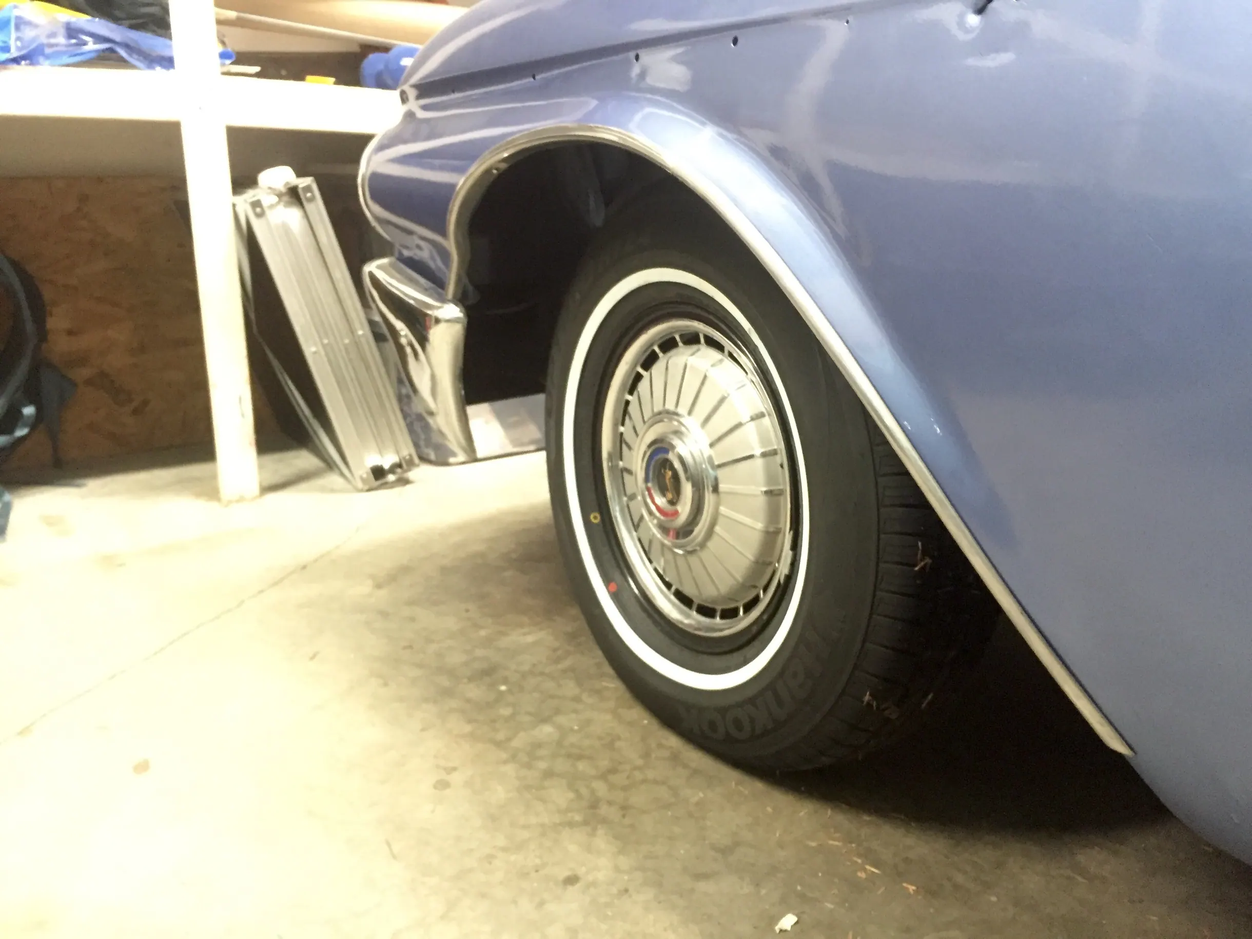 62 Galaxie stainless wheel well trim