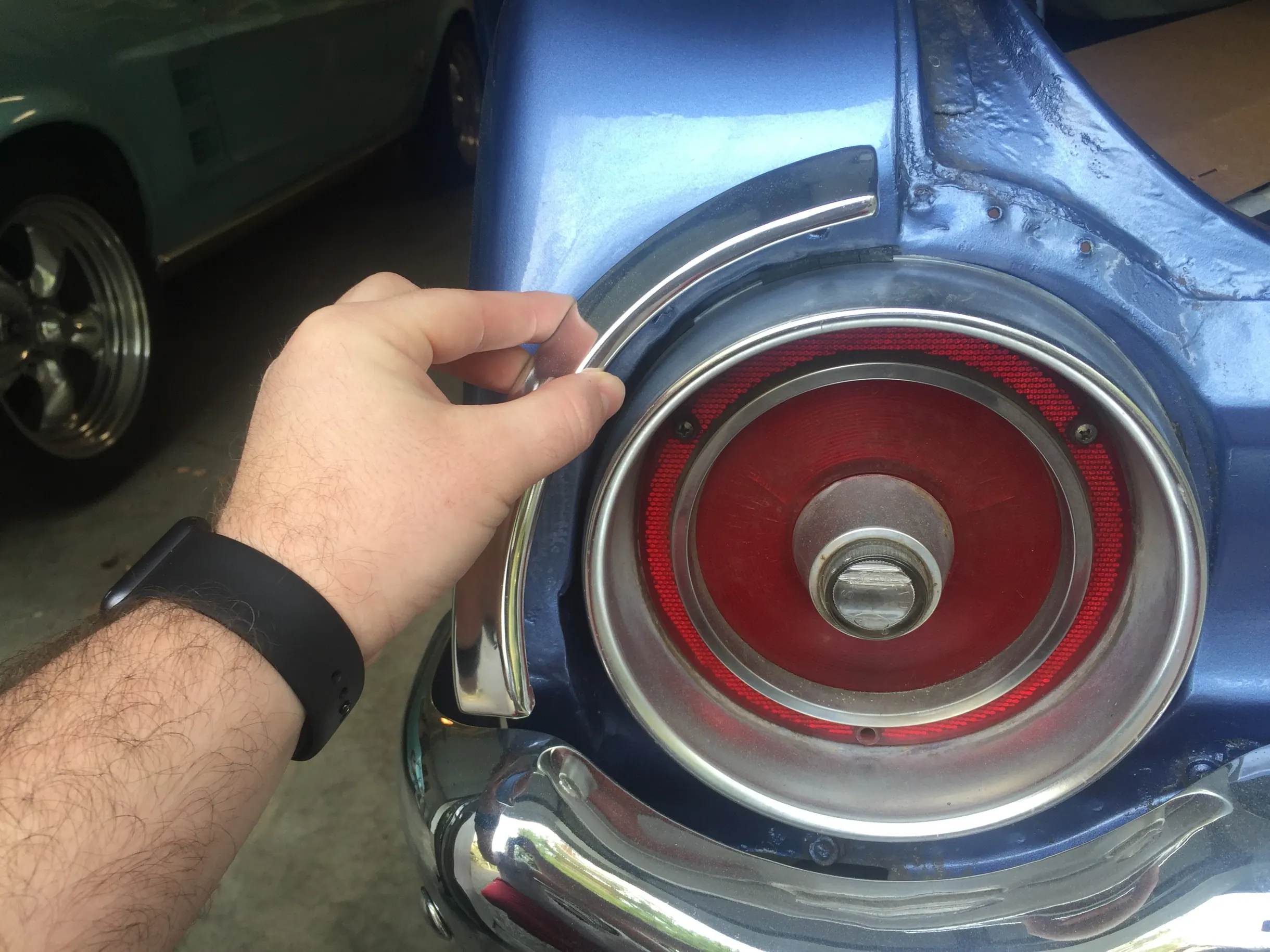 1962 galaxie rear quarter molding
