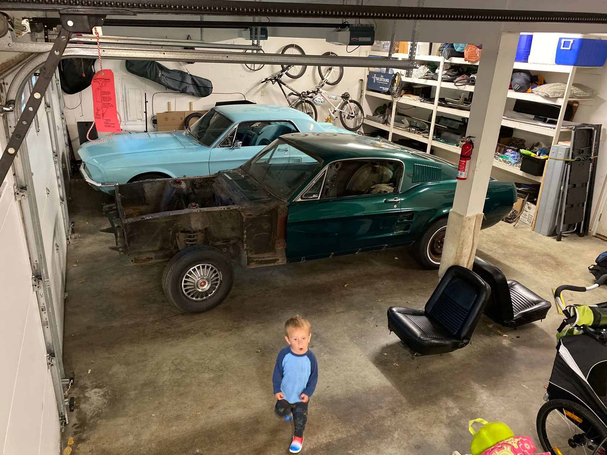 Two '67 Mustangs