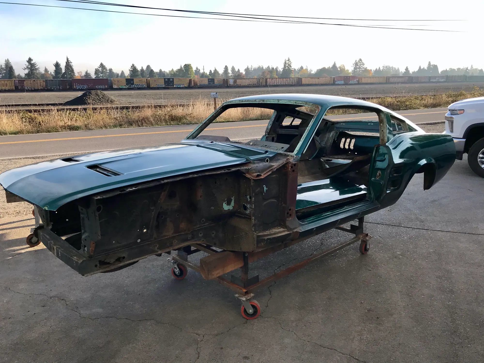 Mustang Fastback Project ready for an acid dip
